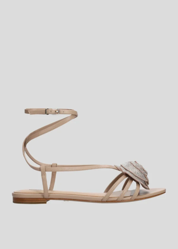 Lola Cruz Sandalia Plana-ROSE FLAT