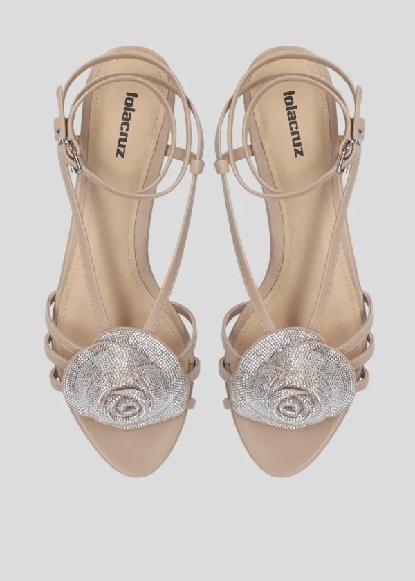 Lola Cruz Sandalia Plana-ROSE FLAT