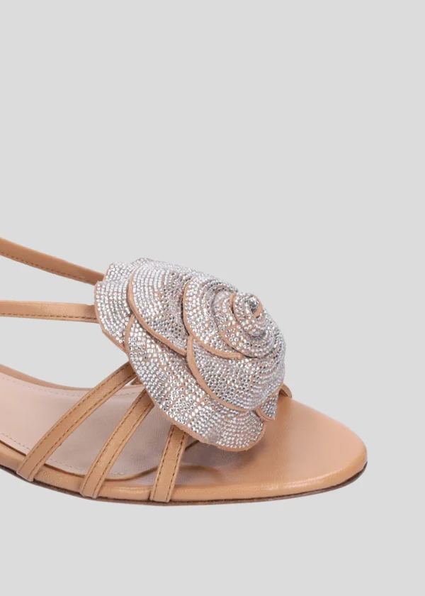 Lola Cruz Sandalia Plana-ROSE FLAT